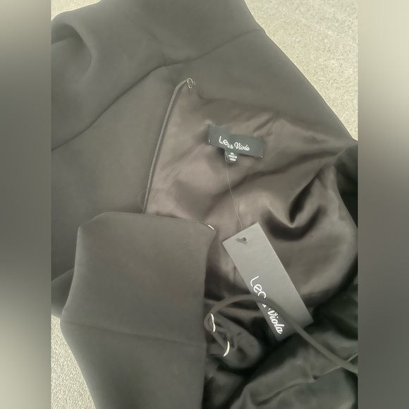 Lea & Viola Black One Shoulder Cutout Dress Size Medium - Picture 5 of 7